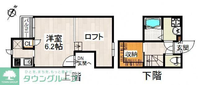 CB宮原エヴァン(1K/1階)の間取り写真