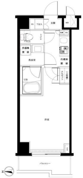 ルーブル高島平(1K/6階)の間取り写真