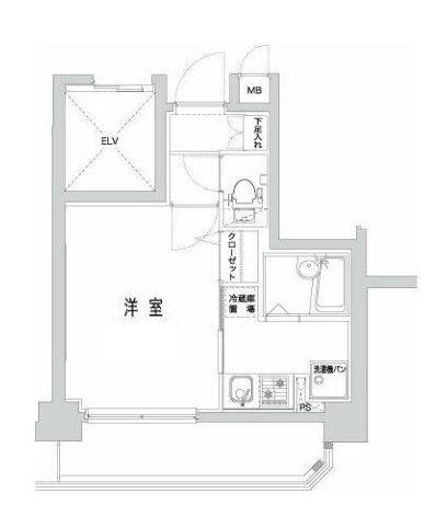 VERONA空港西LUSSO(1K/2階)の間取り写真