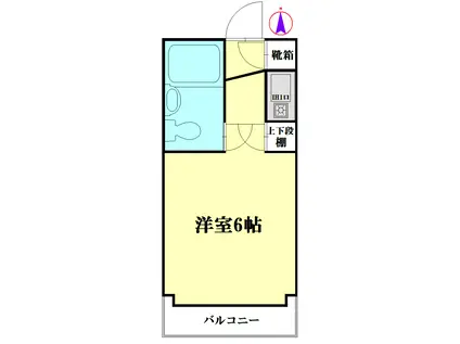 パレドール八王子(ワンルーム/5階)の間取り写真