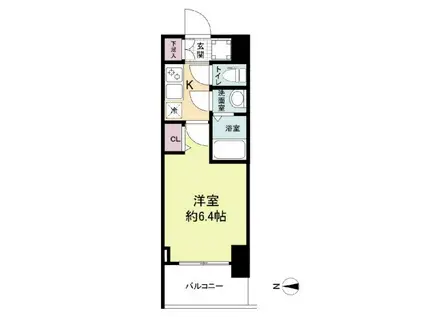 WORVE大阪本町(1K/3階)の間取り写真