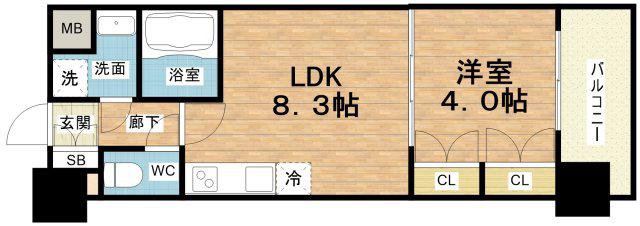 アーバンドルフ天満(1LDK/10階)の間取り写真
