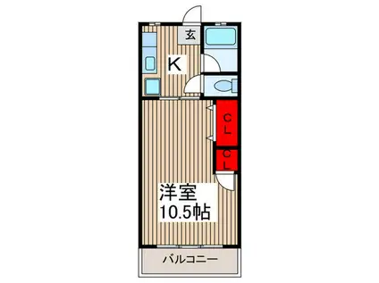 タカノマンションA(1K/1階)の間取り写真