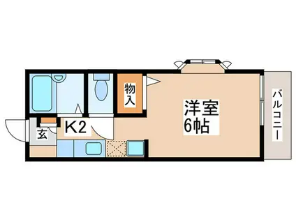 ハイム高松(1K/1階)の間取り写真