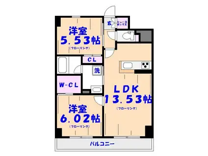 S-FORT船橋塚田(2LDK/10階)の間取り写真
