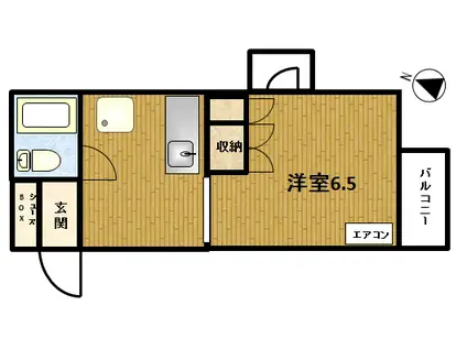 ARECX五井(1K/5階)の間取り写真