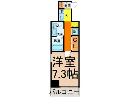 ライブコート千種(1K/15階)の間取り写真