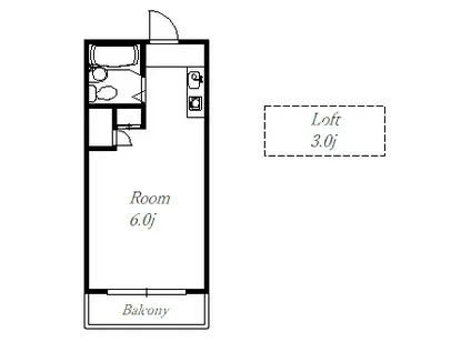 エクセル新高根(ワンルーム/1階)の間取り写真
