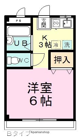 日本こうこくビル(1K/4階)の間取り写真