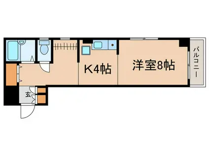 ヒルサイドレーン(1K/2階)の間取り写真