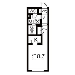 G VIVRE 岡崎駅前(1K/4階)の間取り写真
