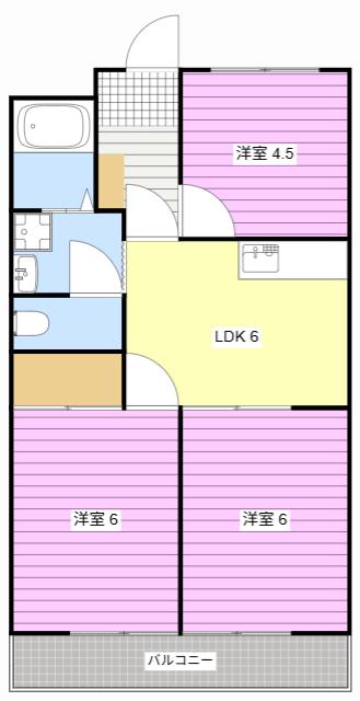 グリーンパレス(3DK/2階)の間取り写真