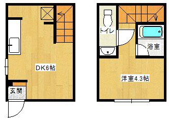 SHELTIE GARDEN(1DK/1階)の間取り写真