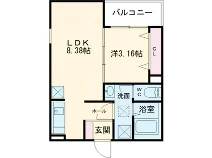 FSTYLE藤井寺道明寺1号館(1LDK/3階)の間取り写真