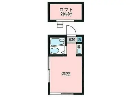 ベルハイツ(ワンルーム/1階)の間取り写真