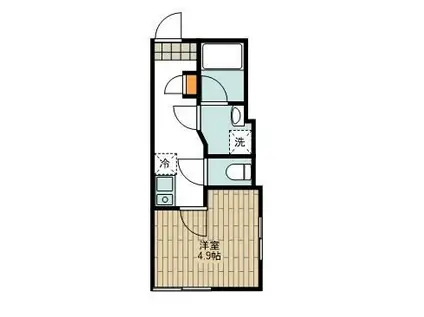 ラフィネ上石神井A(1K/1階)の間取り写真