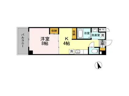 シーガルマンションII(1K/2階)の間取り写真