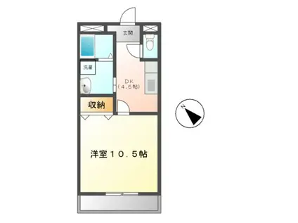 グランハーベスト(1K/3階)の間取り写真