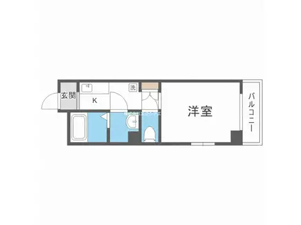 グランパシフィック御幣島(1K/3階)の間取り写真