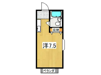 不破ニューハイツ(ワンルーム/1階)の間取り写真