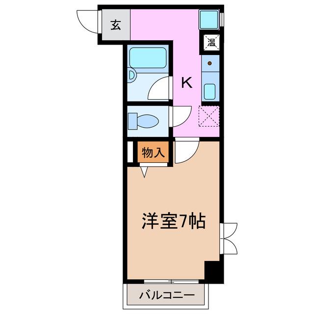 CASA SUN PROCEED(1K/1階)の間取り写真