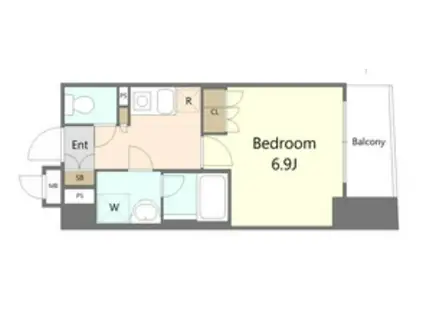 クオリア銀座三丁目(1K/6階)の間取り写真