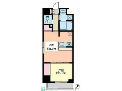 ドゥーエ浅草橋II(1LDK/6階)の間取り写真