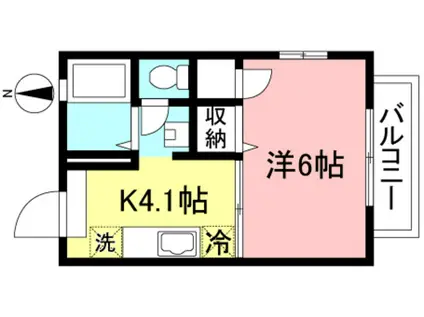 KSアニュー(1K/1階)の間取り写真