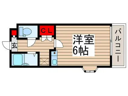 マ・メゾン・シカテ(ワンルーム/2階)の間取り写真