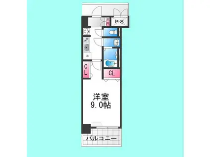 GLUCK MAISON S-SAKAI XVI(1K/2階)の間取り写真