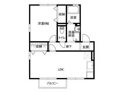 リモージュE(1LDK/1階)の間取り写真