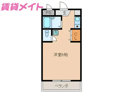 アイランド・イソヤマ(ワンルーム/2階)の間取り写真