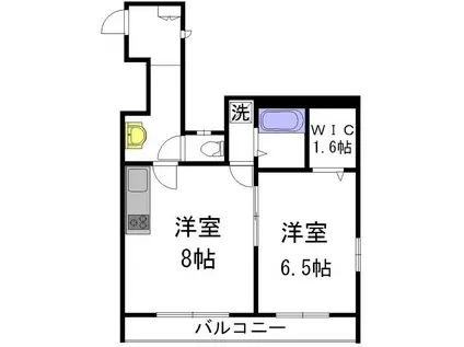 アルテコート新中野(1DK/3階)の間取り写真