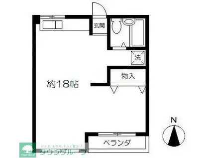 トワイライトV(ワンルーム/2階)の間取り写真