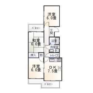 PYXIS 21(3DK/2階)の間取り写真