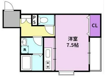 RIOND-MI(1K/1階)の間取り写真