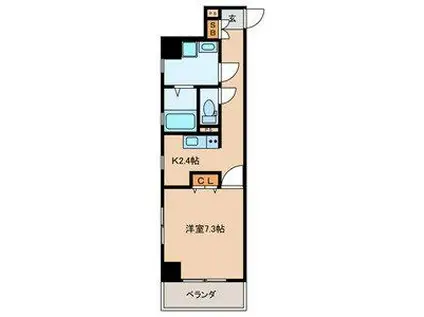 NYCマンション(1K/6階)の間取り写真