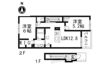 LIERRE淀南Ⅰ(2LDK/2階)の間取り写真