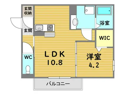 ライブコープ神崎 II(1LDK/3階)の間取り写真