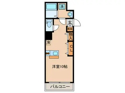 エステムコート京都駅前KOTO(ワンルーム/9階)の間取り写真