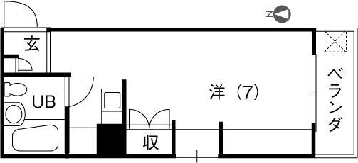 パセオ宝永(ワンルーム/3階)の間取り写真