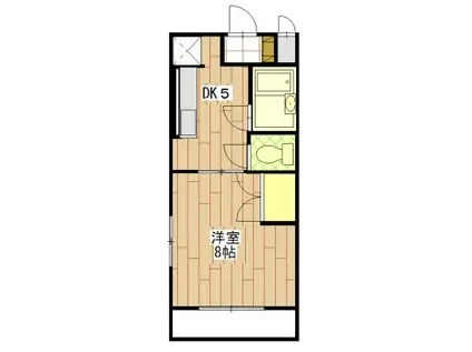 メゾーネマルクI(1DK/4階)の間取り写真