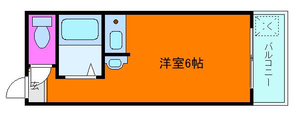サンハイツ本山(ワンルーム/1階)の間取り写真