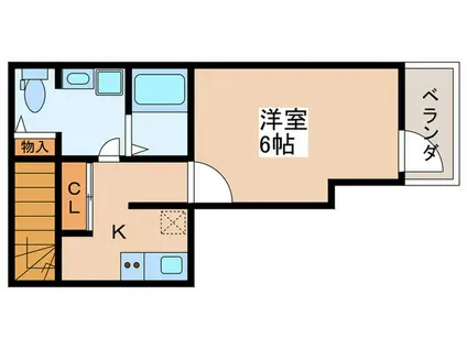 フォンテーヌ久我山(1K/2階)の間取り写真