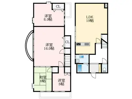 新栄プロパティー林(4LDK/1階)の間取り写真