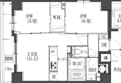 S-RESIDENCE東日暮里(2LDK/5階)の間取り写真