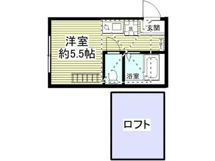 ヒルズ白幡仲町II(ワンルーム/2階)の間取り写真