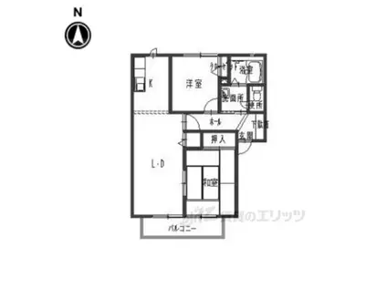 シャルマンハイツ(2LDK/2階)の間取り写真