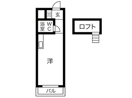 ベルトピア豊橋II(ワンルーム/4階)の間取り写真
