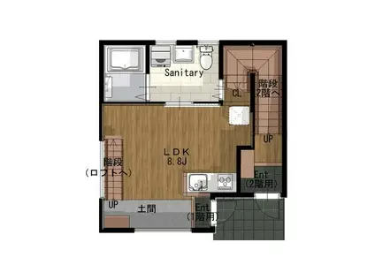 ESPRESSO一宮(1K/1階)の間取り写真